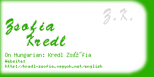 zsofia kredl business card